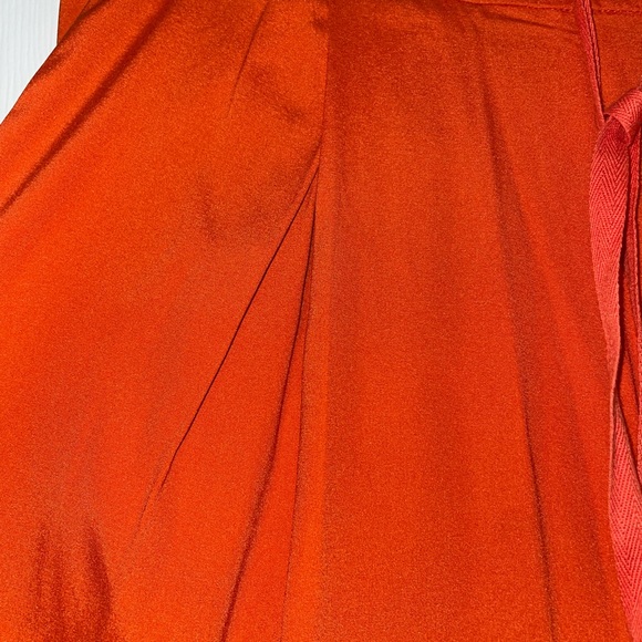 KRISTENSEN DU NORD BEAUTIFUL ORANGE SILK PLEATED DRAWSTRING PANTS SZ 1/US 4 NWT - Picture 3 of 9